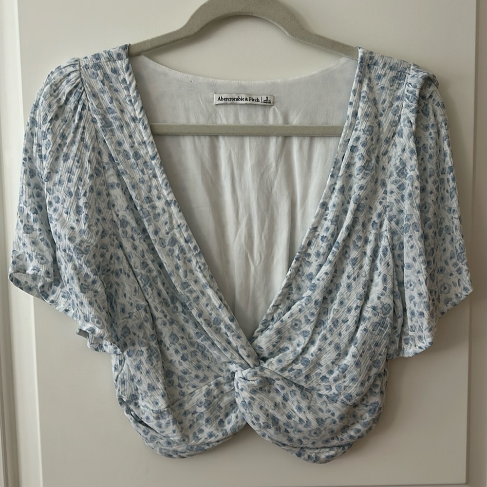 Blouse Crop Top - Floral - Abercrombie & Fitch